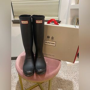 Hunter original boots back adjustable